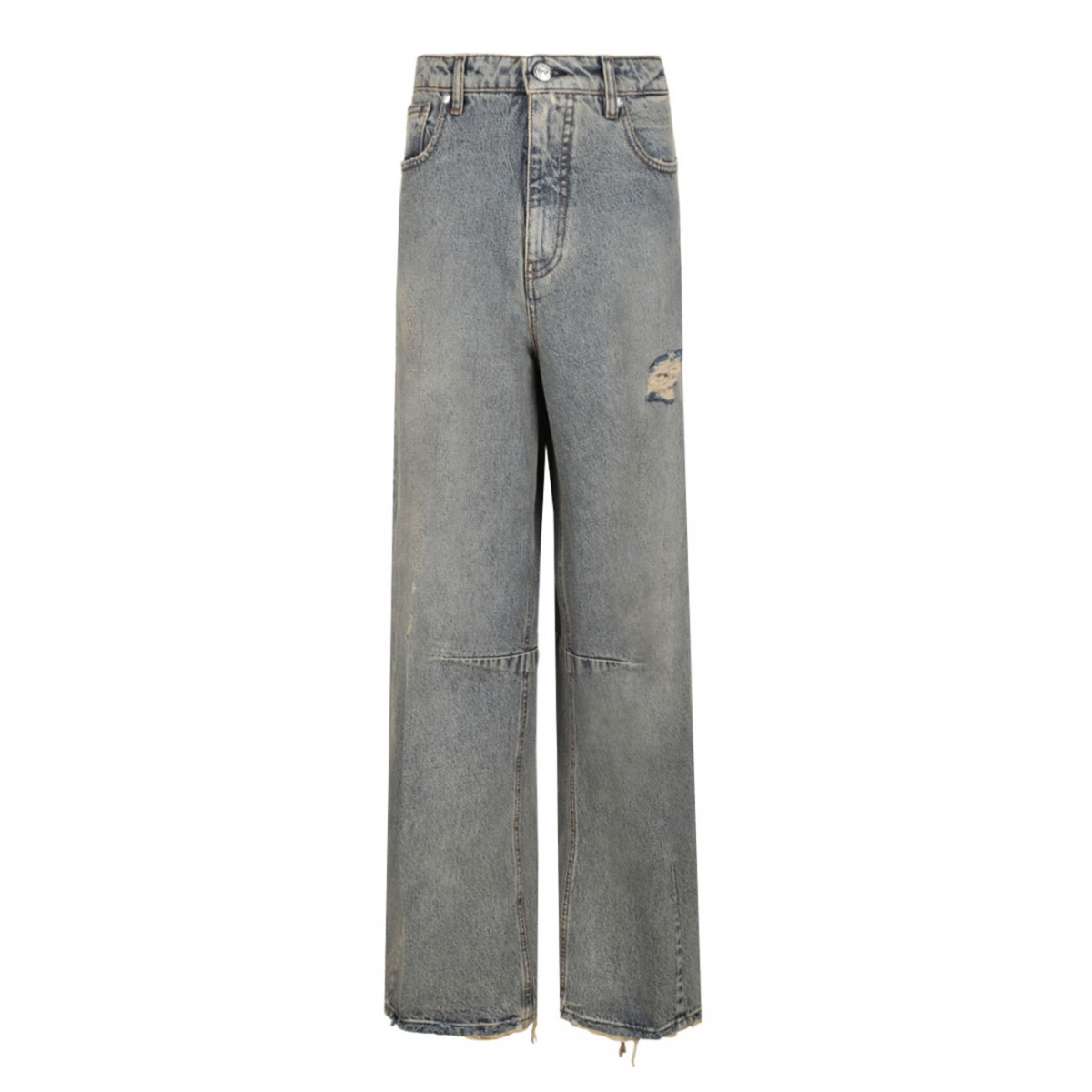 Grey Distressed Effect Jeans