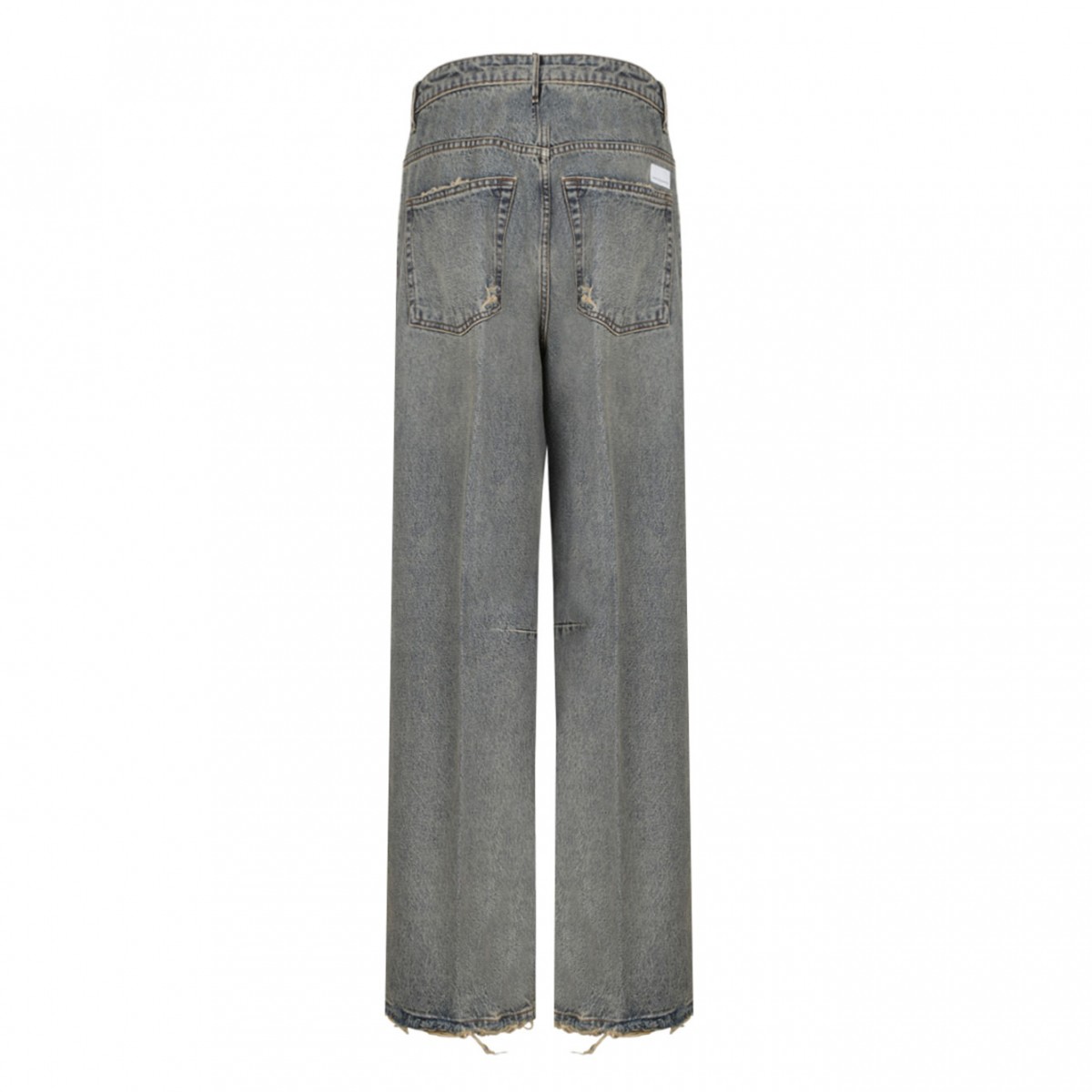 Grey Distressed Effect Jeans