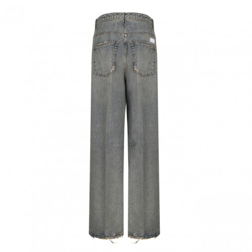 Grey Distressed Effect Jeans