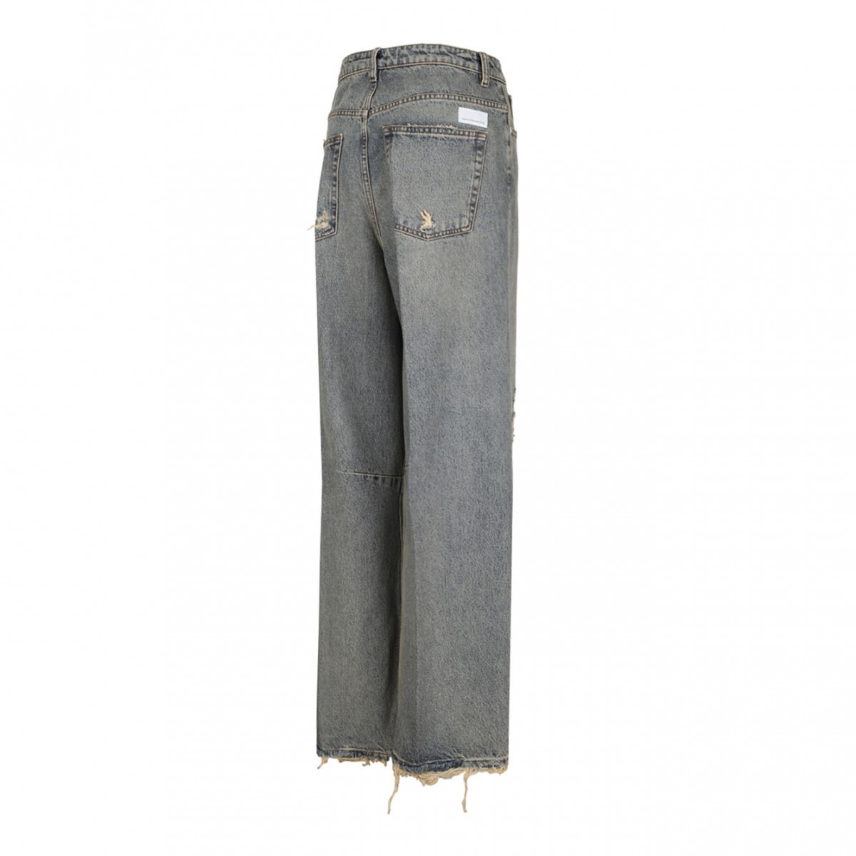 Grey Distressed Effect Jeans