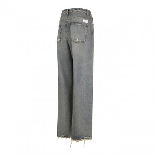Grey Distressed Effect Jeans
