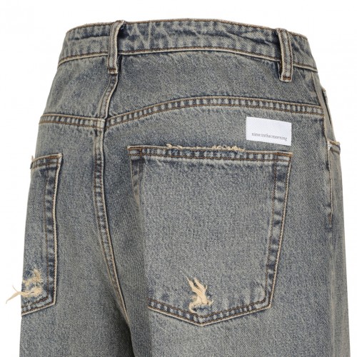 Grey Distressed Effect Jeans