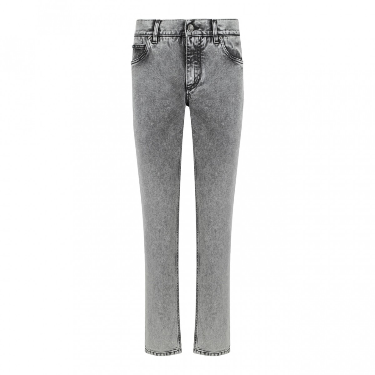 Grey Acid Wash Jeans