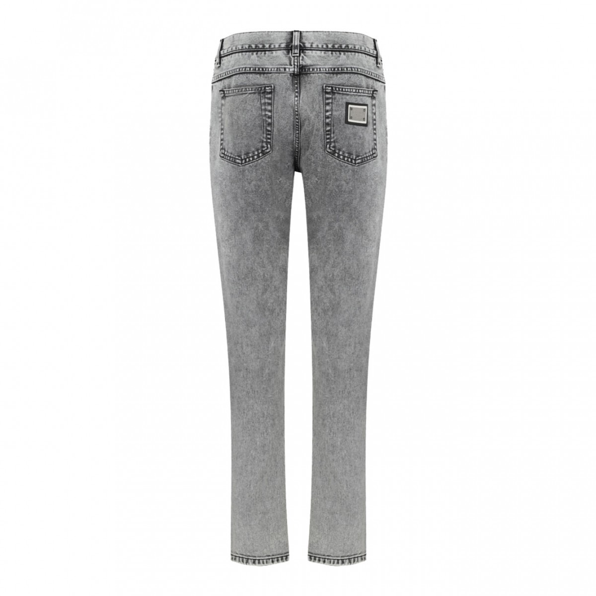 Grey Acid Wash Jeans