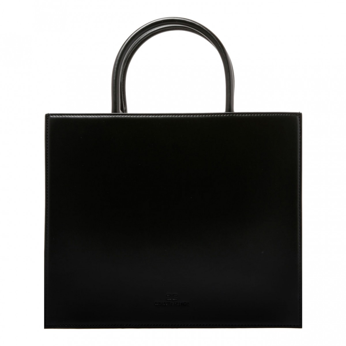 Black Logo Plaque Tote Bag