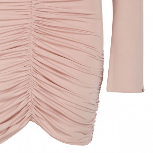 Nude Crystal Embellished Mini Dress