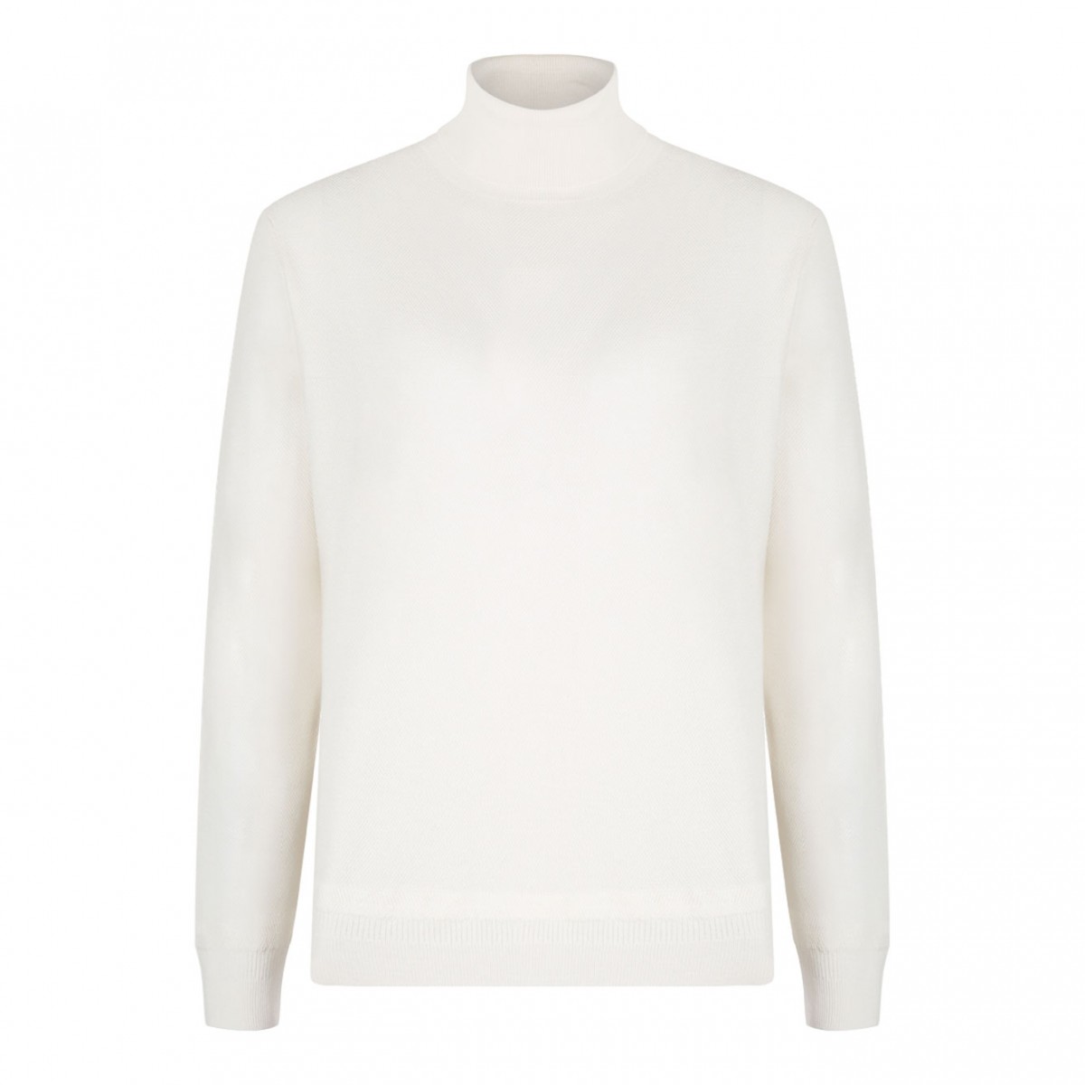White High Neck Sweater