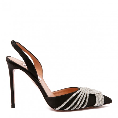 Black Gatsby Sling Satin 105