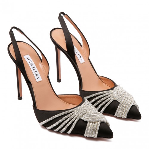 Black Gatsby Sling Satin 105 2