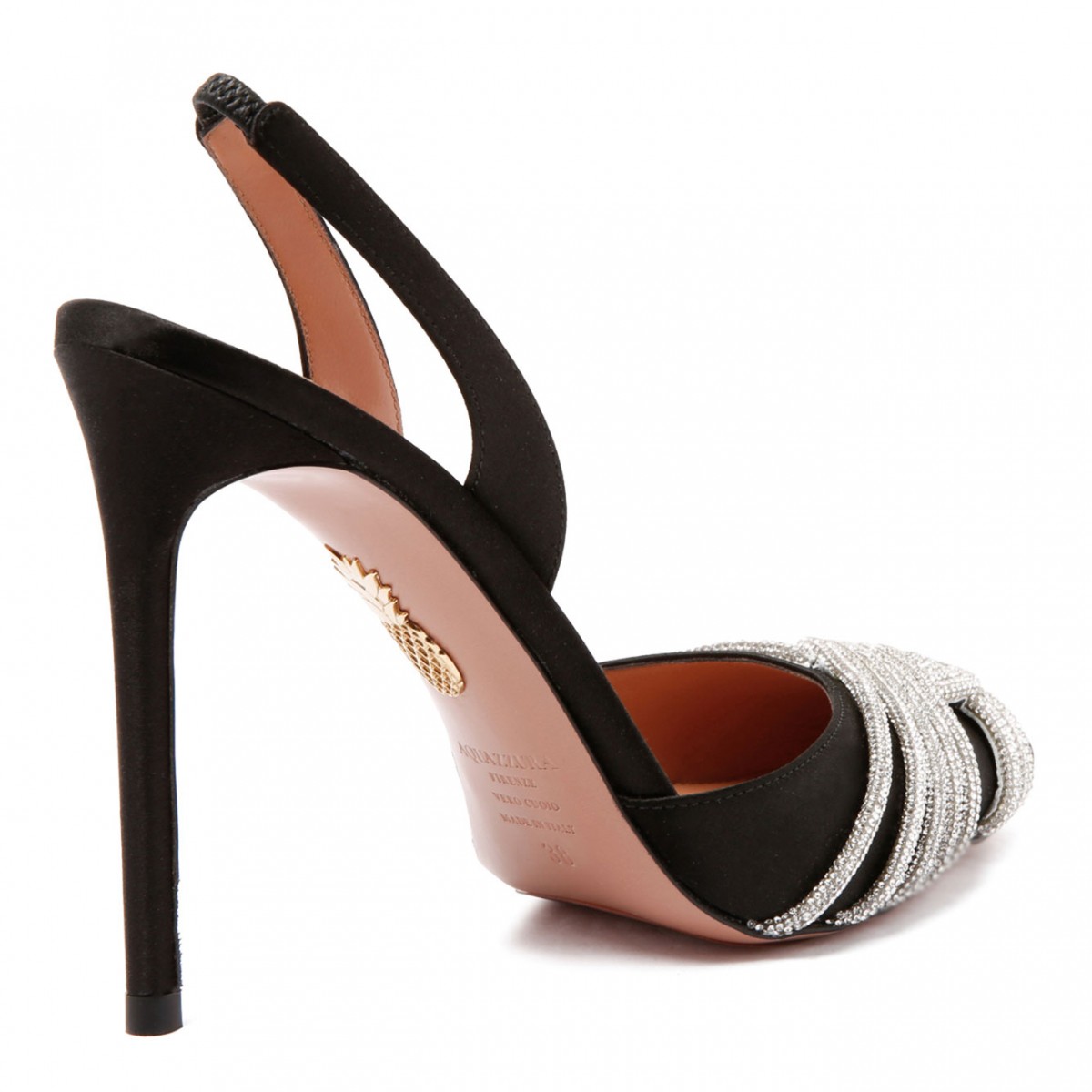 Black Gatsby Sling Satin 105