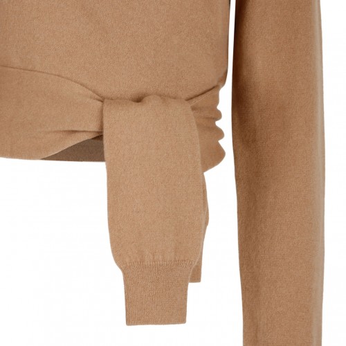 Light Brown Cashmere Wrap Cardigan