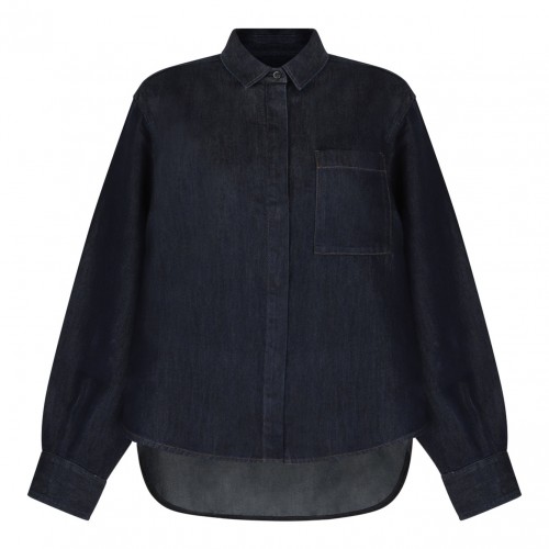 Dark Blue Denim Shirt