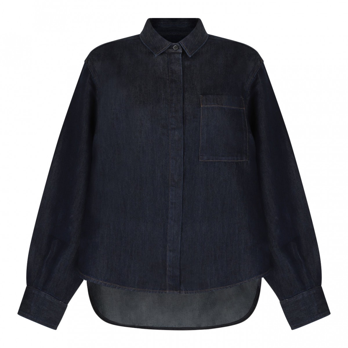 Dark Blue Denim Shirt