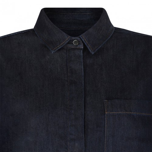 Dark Blue Denim Shirt