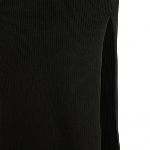 Black Ribbed Roll Neck Dress
