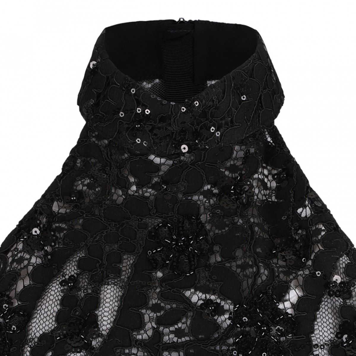 Black Sequin Embellished Halter-Neck Maxi Dress