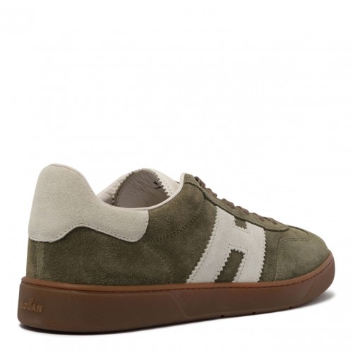 Dark Green Cool Suede Sneakers