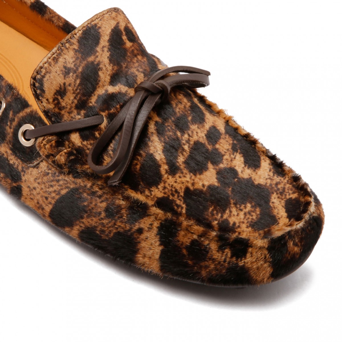 Brown Leopard Print Loafers
