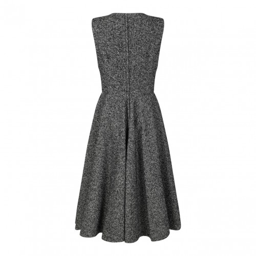 Grey Pleat Detail Midi Dress 2