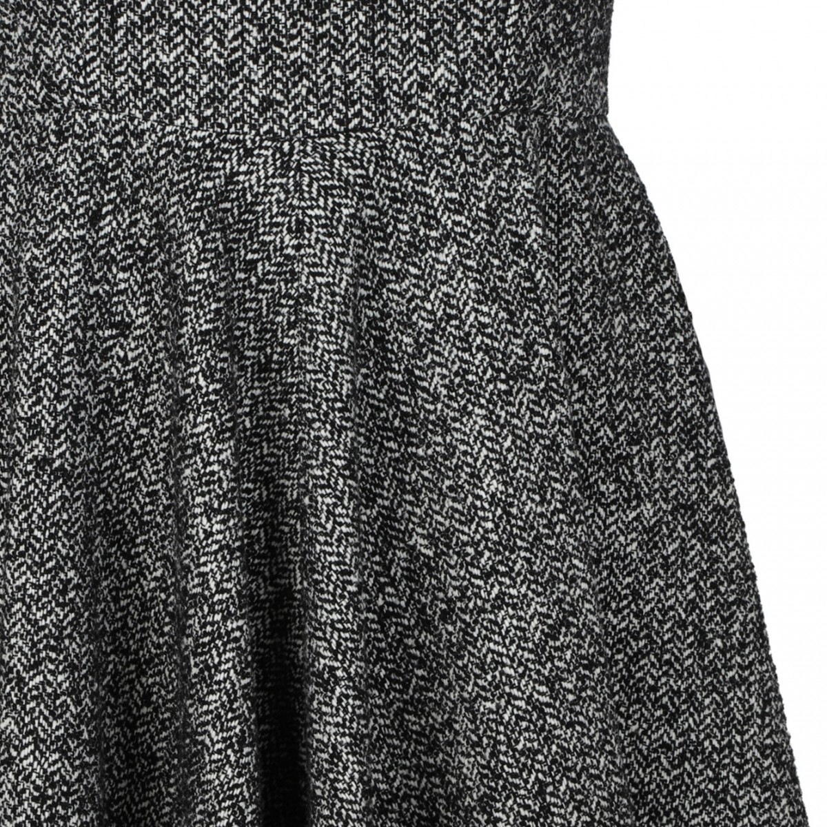 Grey Pleat Detail Midi Dress
