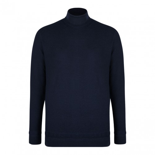 Navy Blue High Neck Sweater