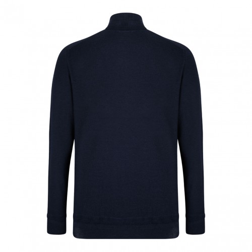 Navy Blue High Neck Sweater 2
