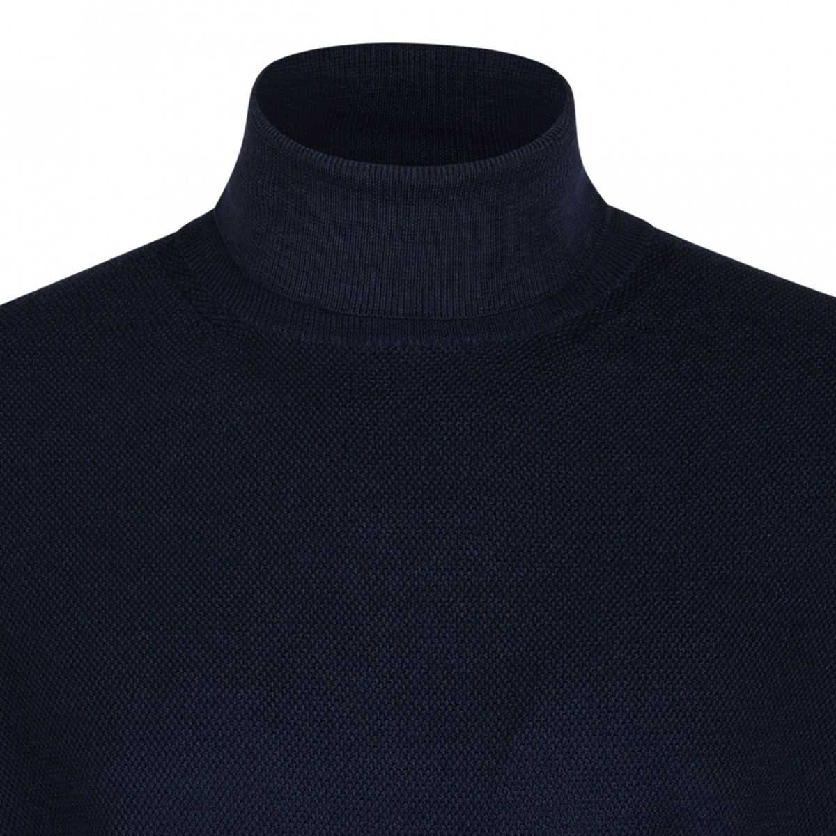 Navy Blue High Neck Sweater