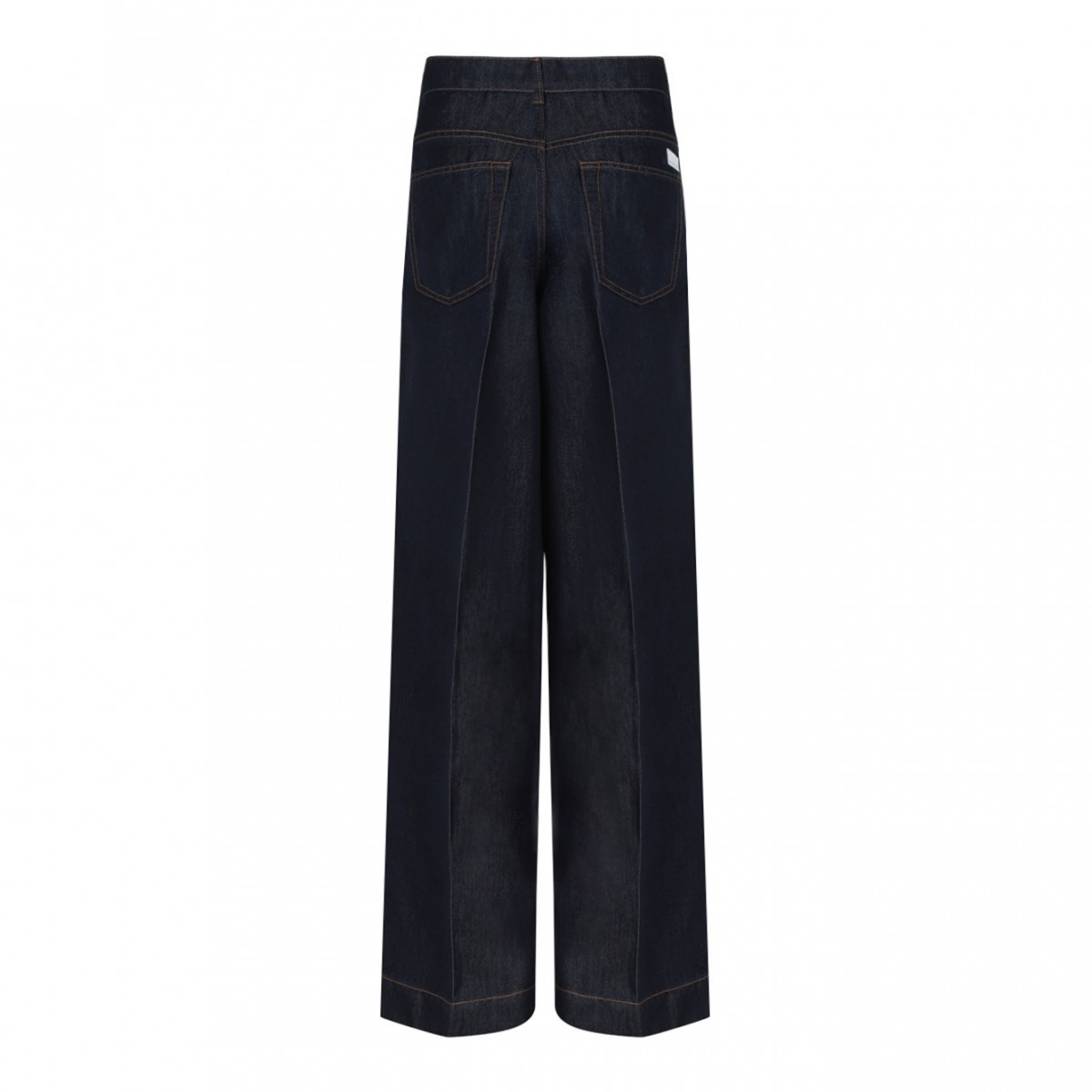 Dark Blue Denim Palazzo Trousers