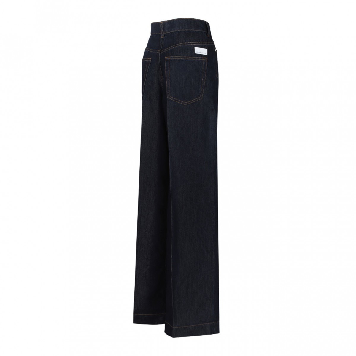 Dark Blue Denim Palazzo Trousers