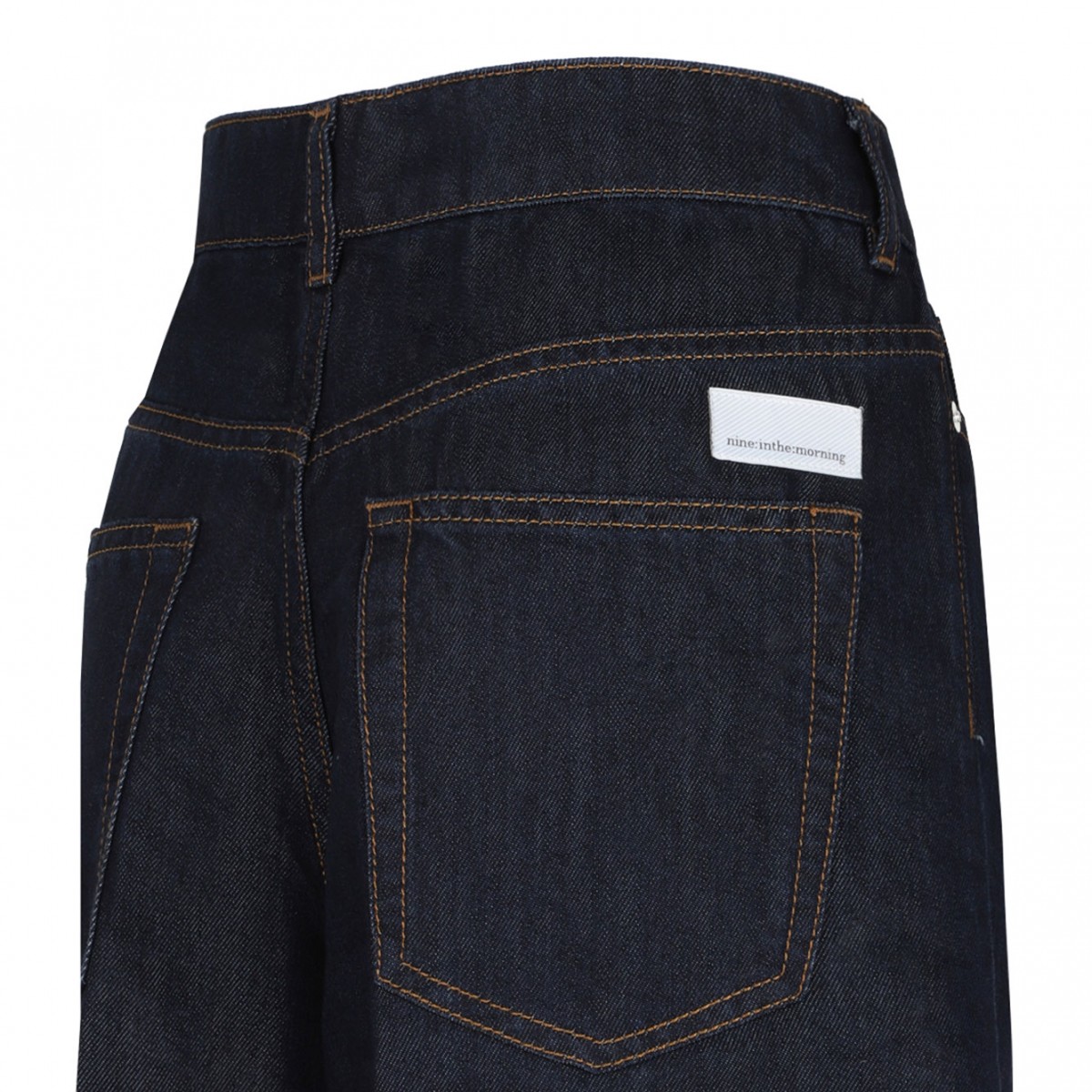 Dark Blue Denim Palazzo Trousers