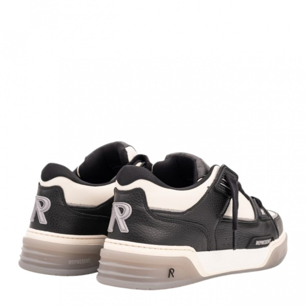 Black and Vintage White Studio Sneakers