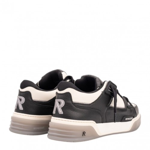 Black and Vintage White Studio Sneakers