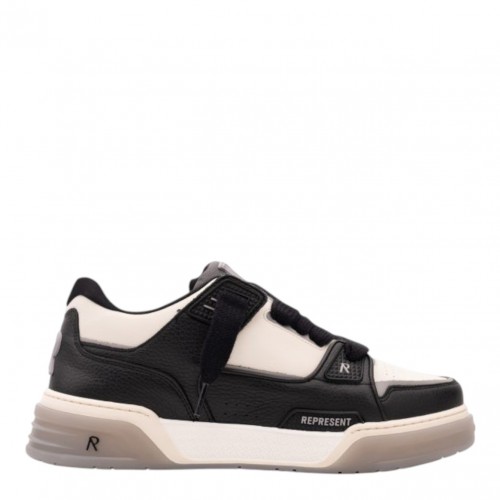 Black and Vintage White Studio Sneakers