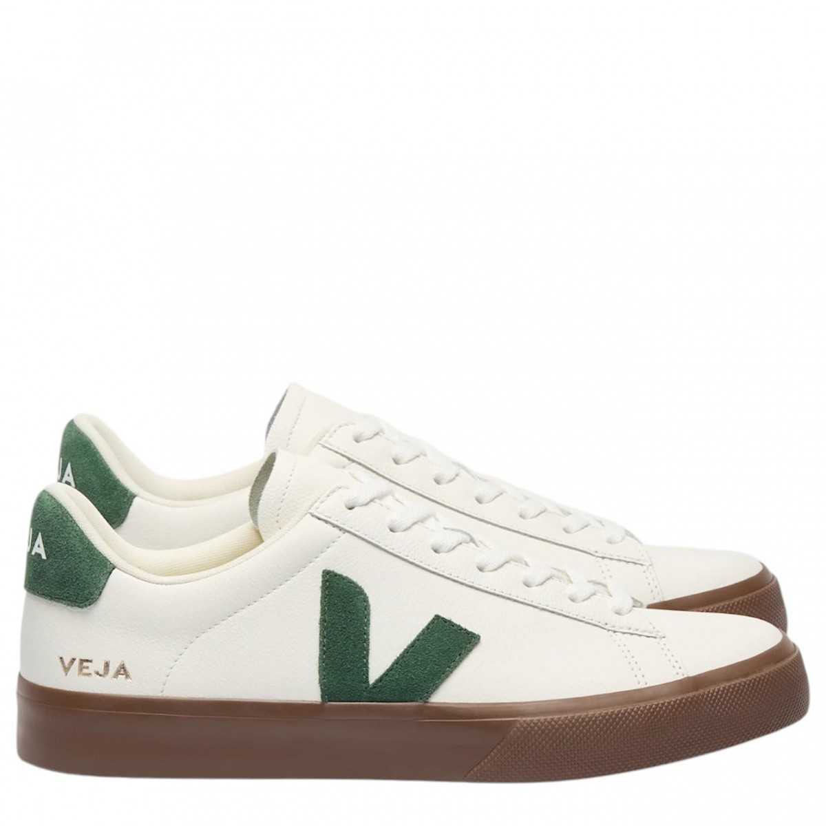 White and Cyprus Campo Leather Sneakers