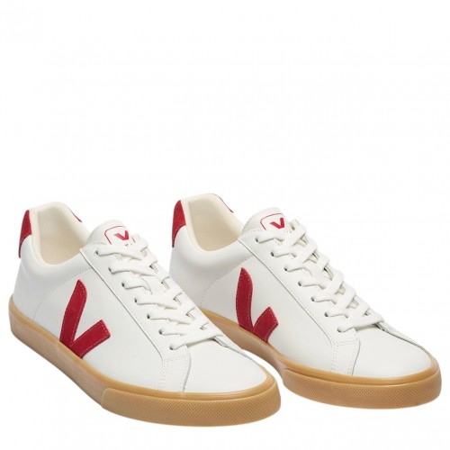 White and Pepper Natural Esplar Leather Sneakers
