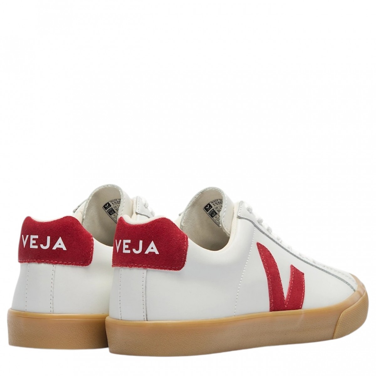 White and Pepper Natural Esplar Leather Sneakers