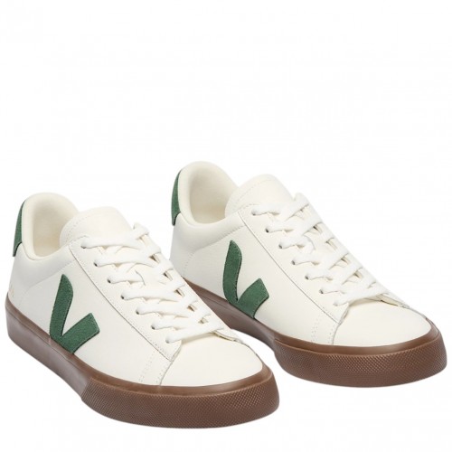 White and Cyprus Campo Leather Sneakers