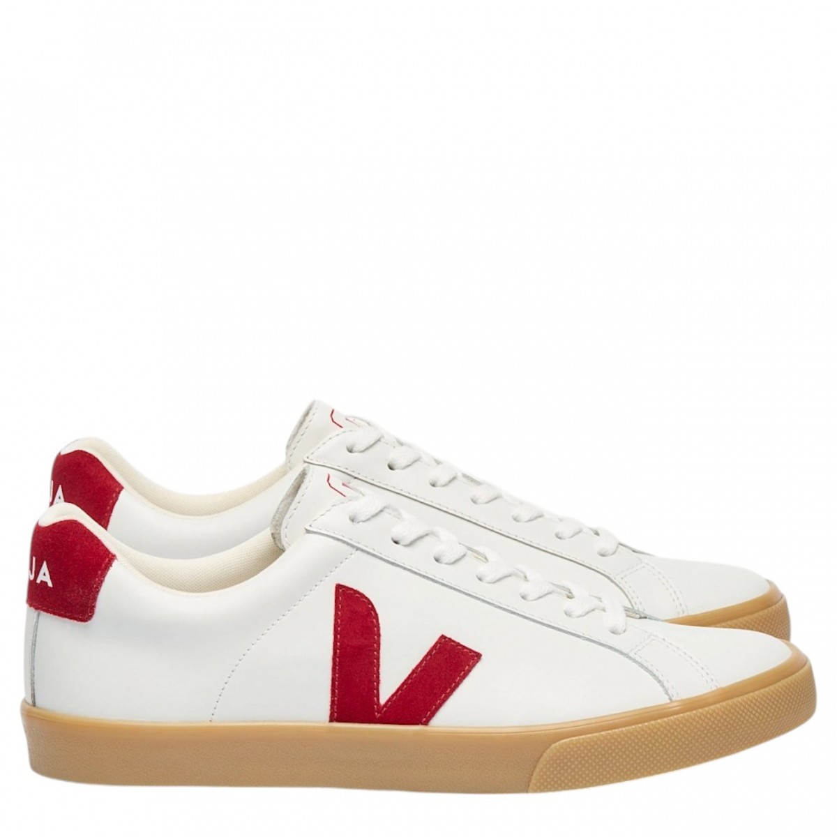 White and Pepper Natural Esplar Leather Sneakers