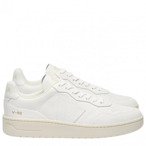 White V-90 Leather Sneakers