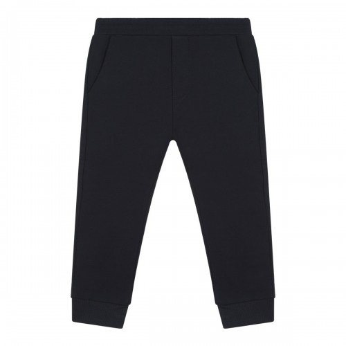 Navy Blue Tracksuit Set With Tricolor Trim 2