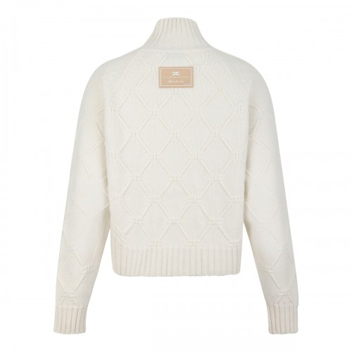 Off White High Neck Sweater