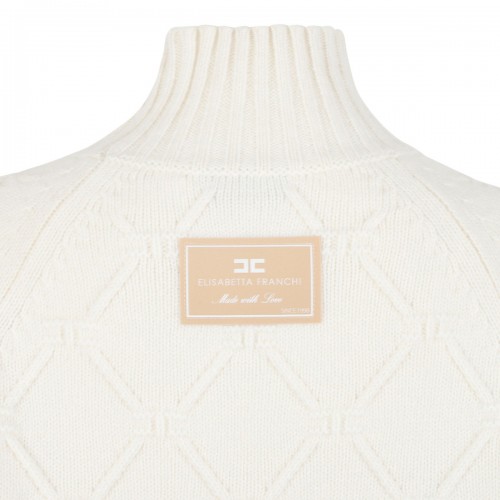 Off White High Neck Sweater