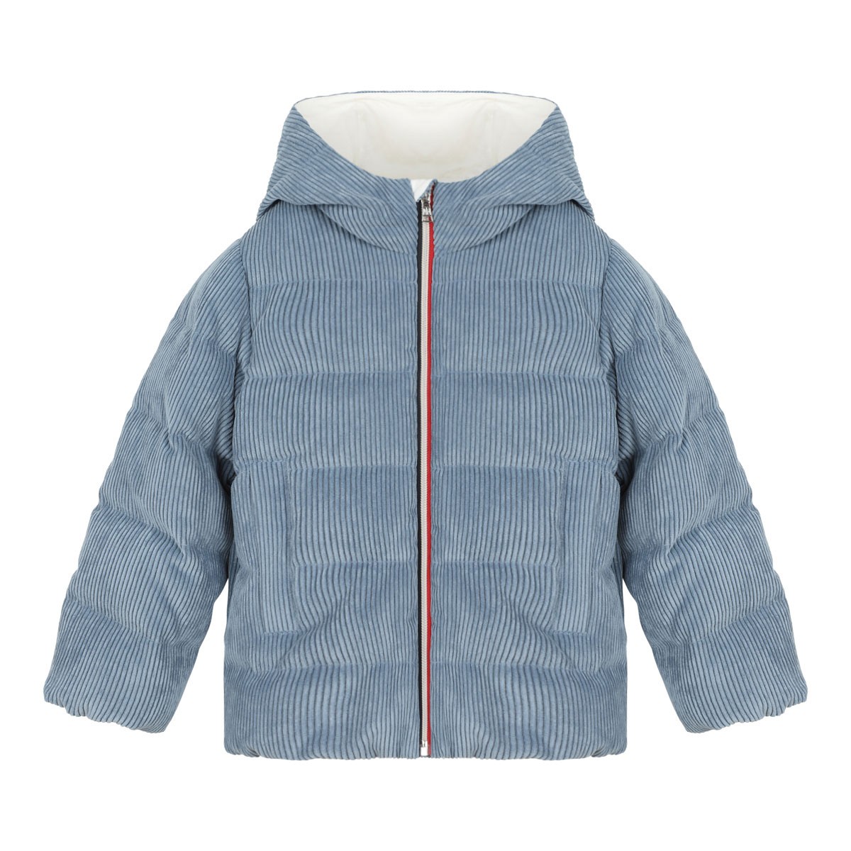 Puki Blue Down Jacket With Logo