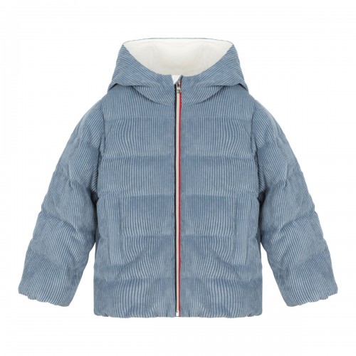 Puki Blue Down Jacket With Logo