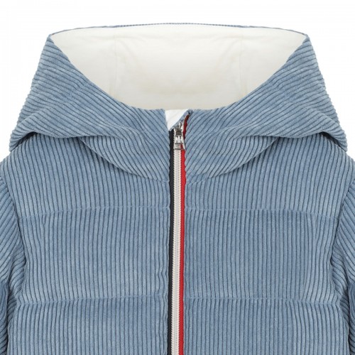 Puki Blue Down Jacket With Logo