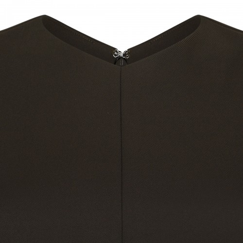 Olive Pesto Twill Wrap Dress