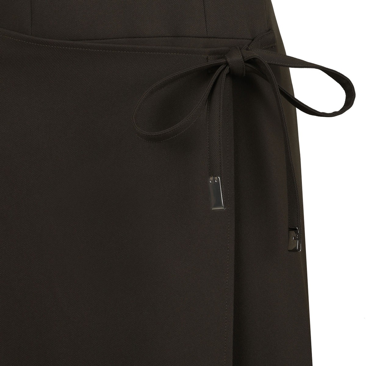 Olive Pesto Twill Wrap Dress