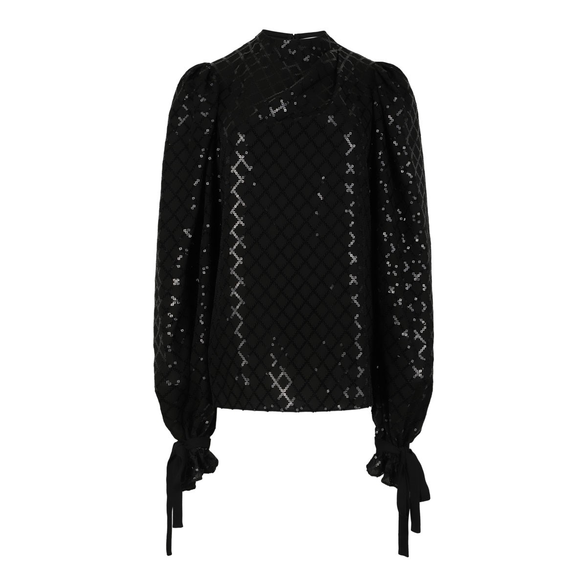 Black Sequin Embellished Shirt