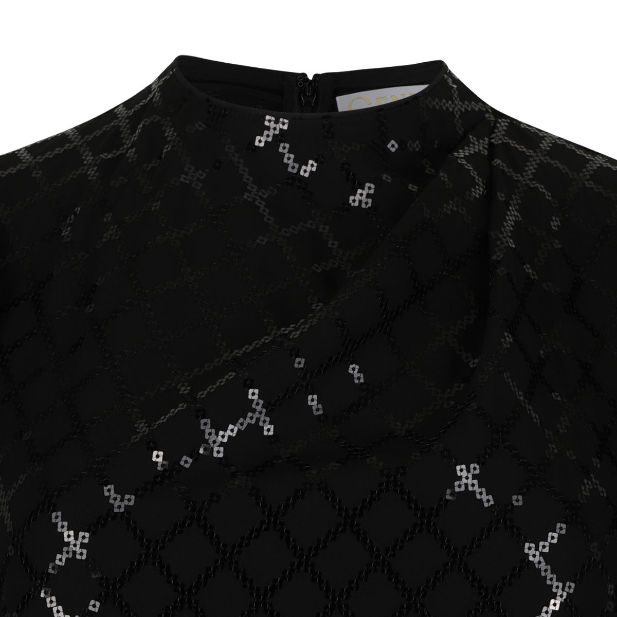 Black Sequin Embellished Shirt