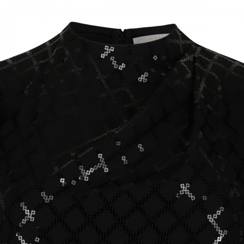 Black Sequin Embellished Shirt